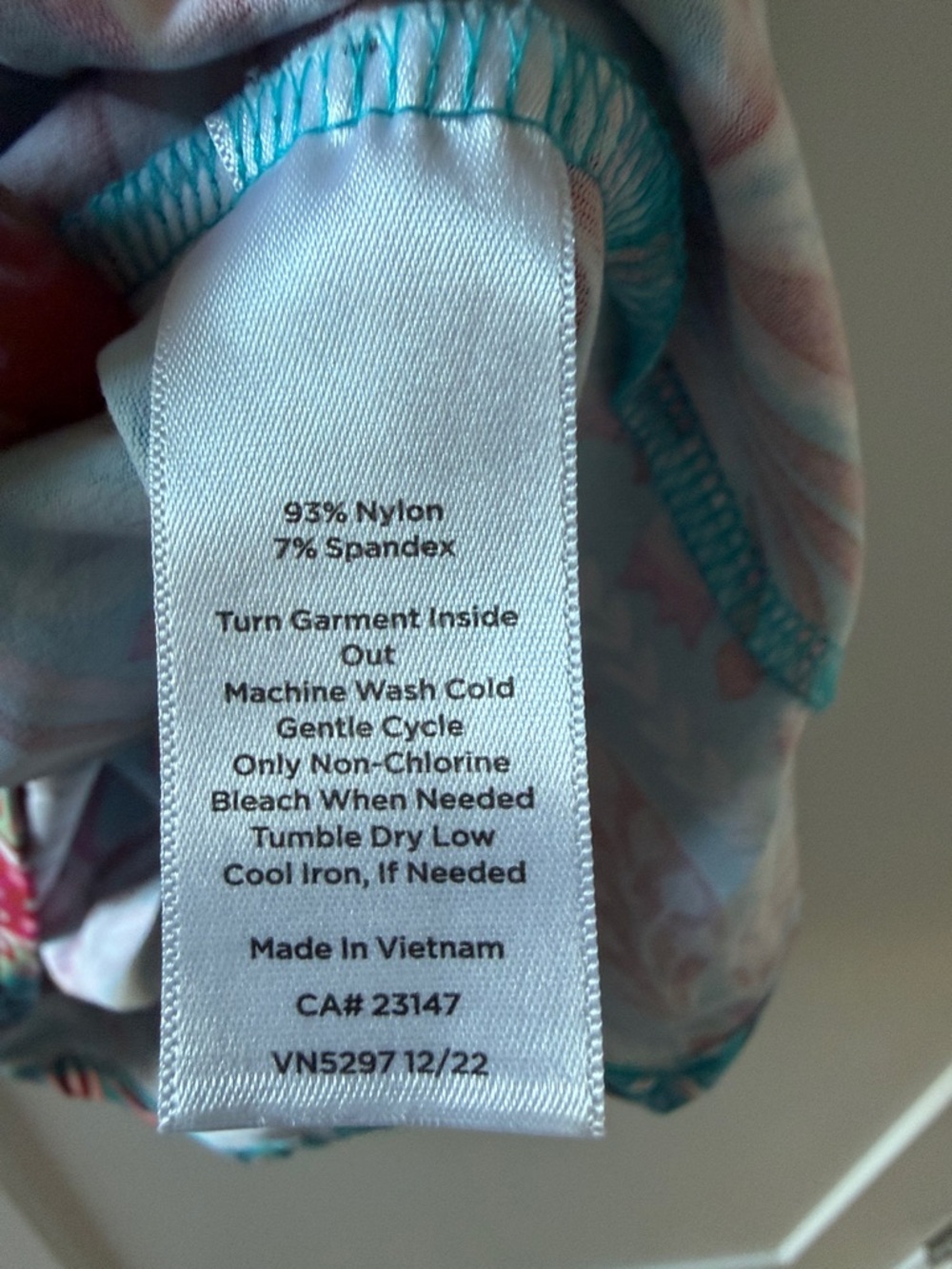 Talbots Teal Floral Paisley Sleeveless Mini Dress - Picture 4 of 5